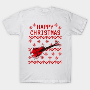 Mandolin Ugly Christmas Mandolinist Folk Musician T-Shirt